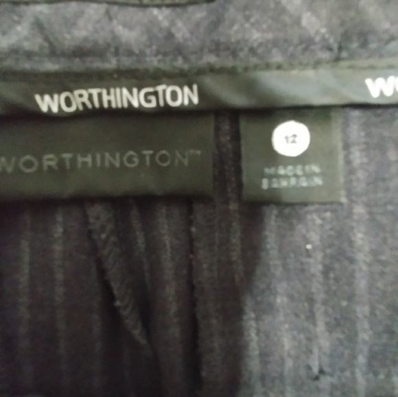 Grey and white pin striped slacks. - Picture 2 of 2